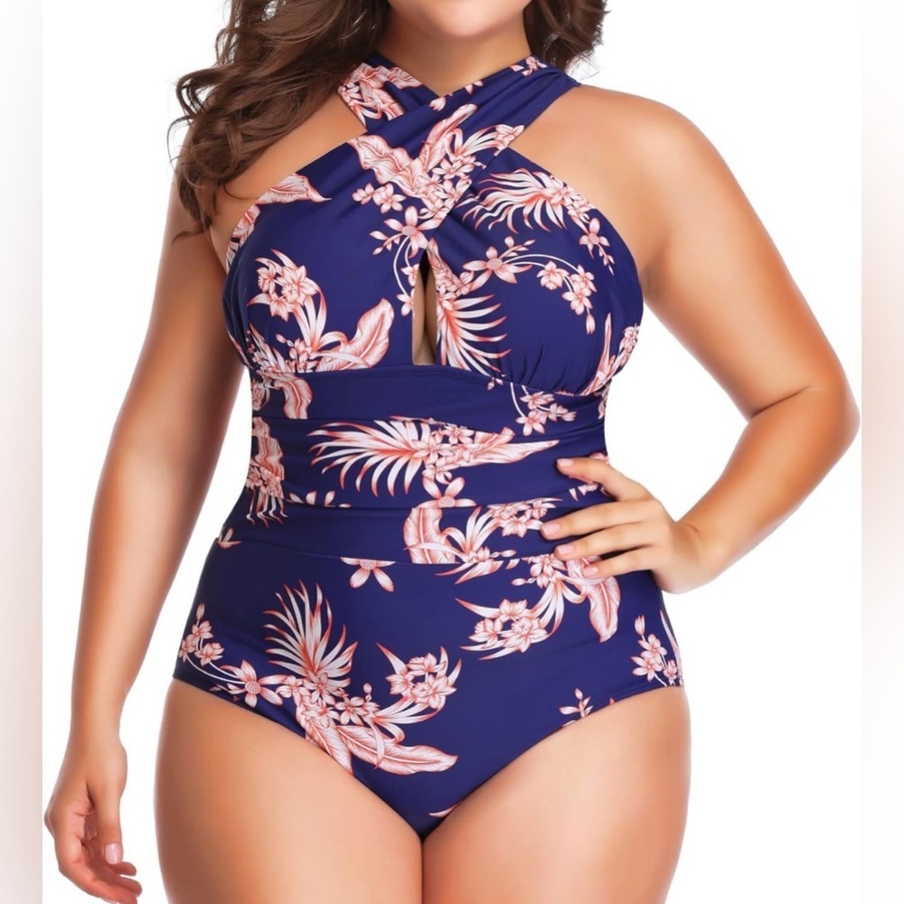 YOU DI AN Tropical One PieceSwimsuit Size XL